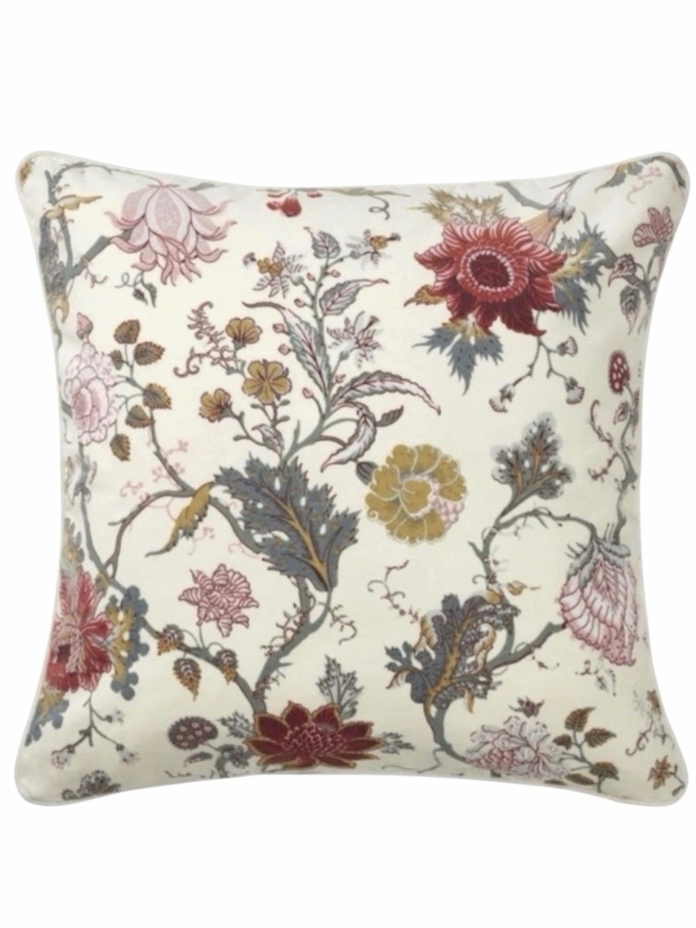 IKEA NASSELKLOCKA Velvet Floral Pillow Cover 20x20 Botanical Cottagecore